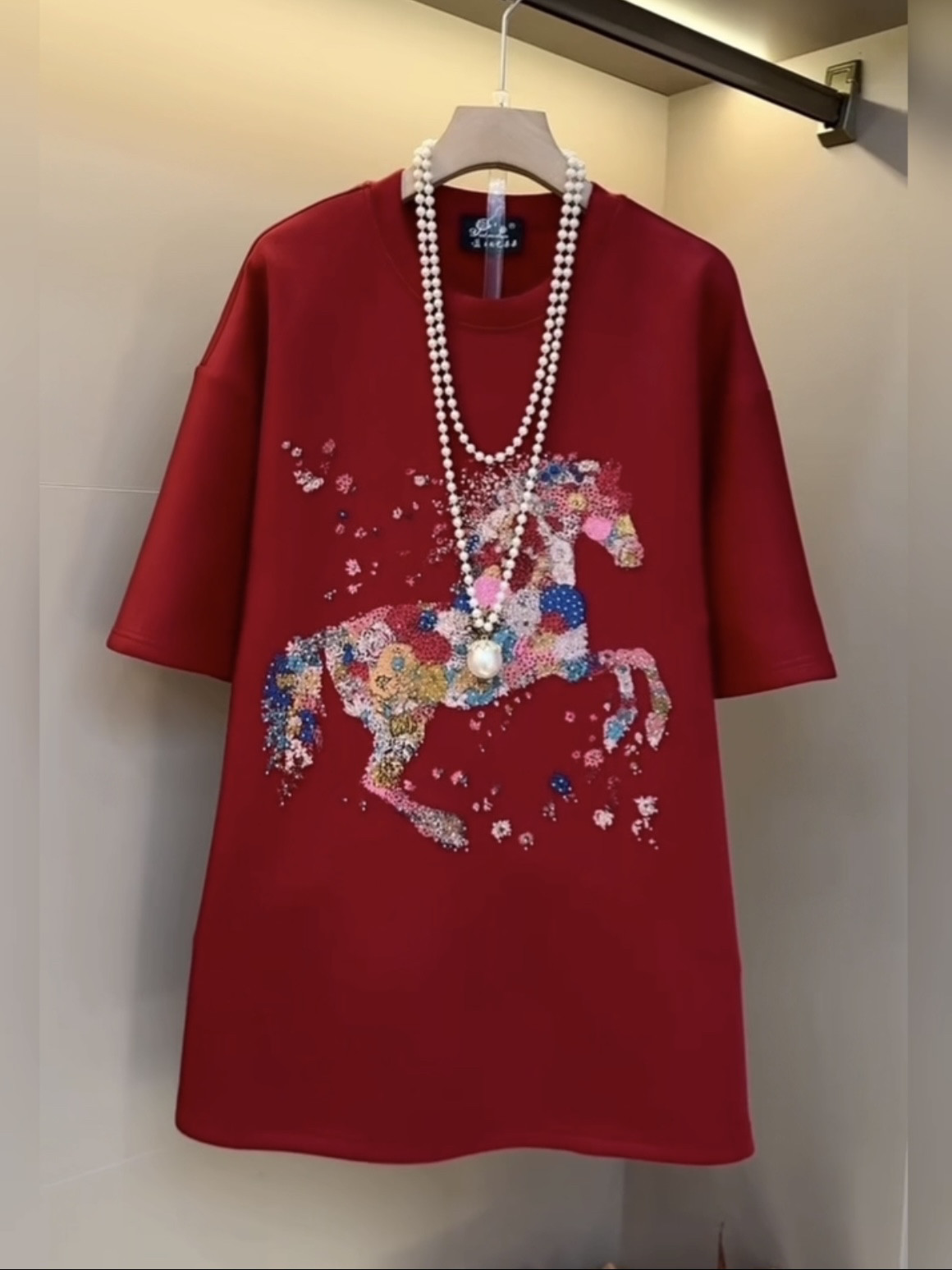 秋冬短袖大码重工亮片宽松T恤显瘦洋气减龄打底中长款内搭上衣,女装/女士精品,常规大码外套,淘宝优惠券,粉丝福利购,淘宝优惠卷