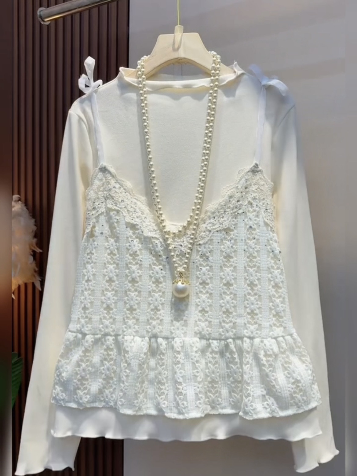 春夏大码重工刺绣加厚国风打底衫女宽松显瘦洋气减龄上衣内搭外穿