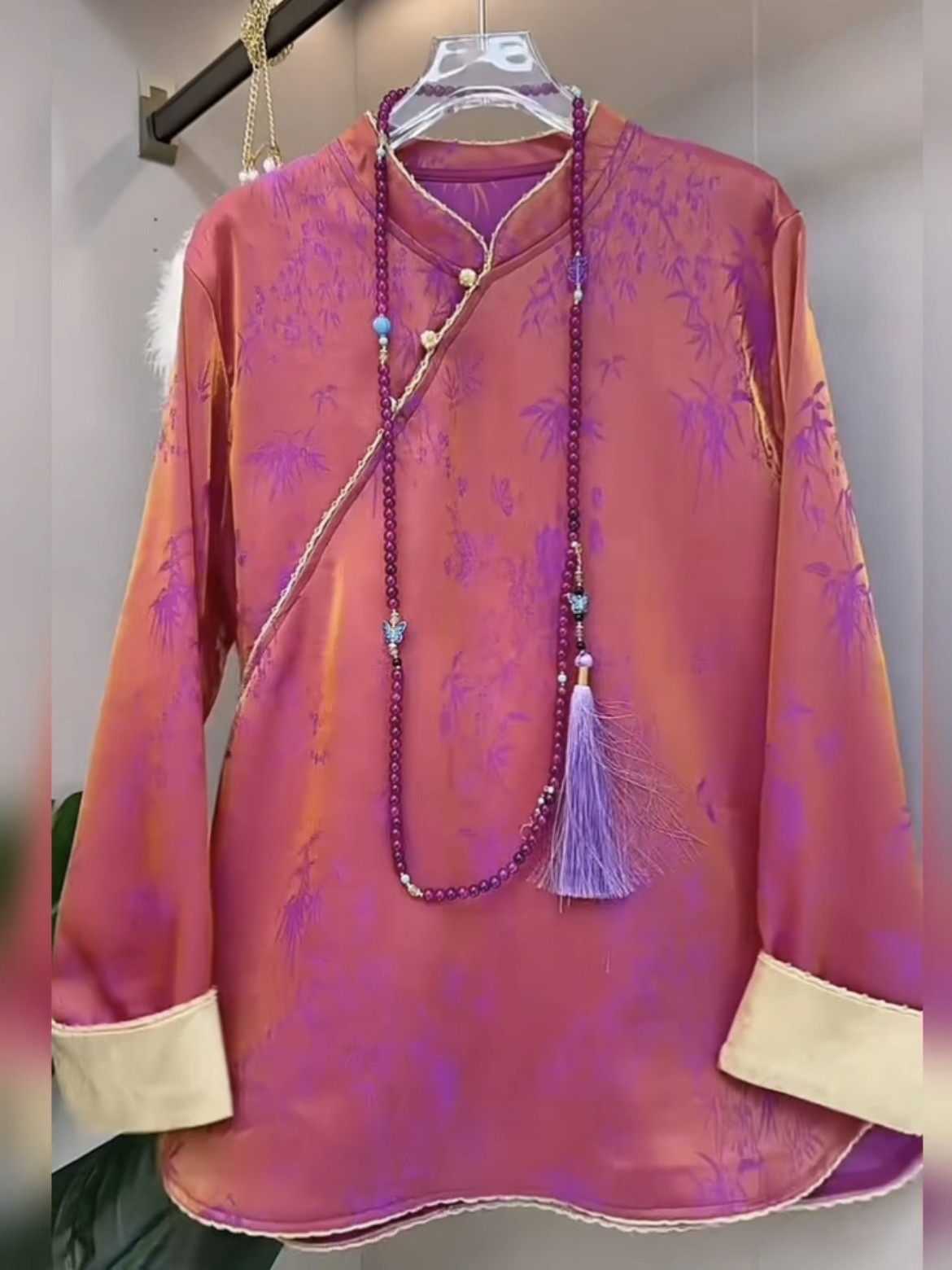 春夏大码重工刺绣加厚国风打底衫女宽松显瘦洋气减龄上衣内搭外穿