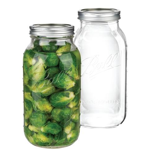 ball mason jar64 盎司宽口梅森罐半加仑(约 1.8 升)大罐,2 夸脱
