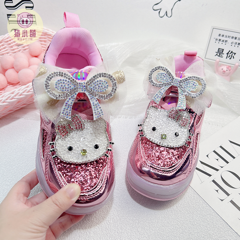 多功能精致女童水钻风暴走鞋洋气