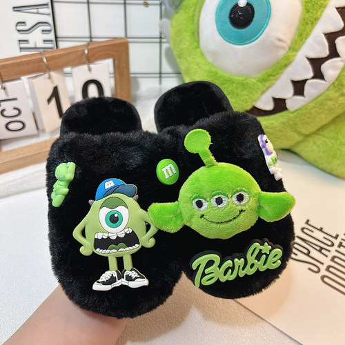 卡通儿童秋冬保暖舒适棉拖鞋时尚