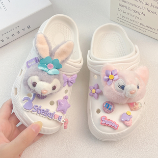 凉拖鞋 时尚 室内夏天 外穿网红软底凉拖洋气外出炸街夏款 女童洞洞鞋