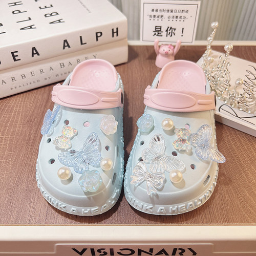 清新女童夏季时尚洞洞鞋洋气潮款