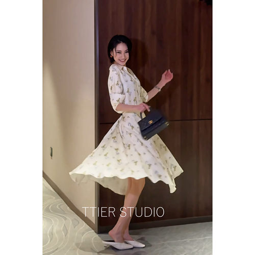 TTIER|【花田屿夏】田园风碎花A字半身裙时尚百搭MS182