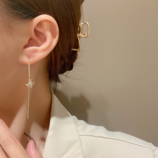 Goldfish line灵动晶簇金鱼甜美流苏耳线y2k设计感气质耳饰女 ear