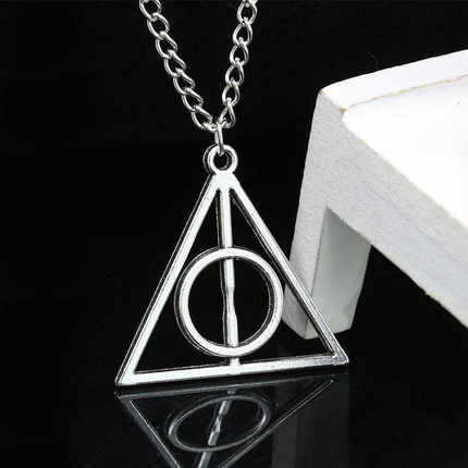 Harry Potter necklace影视哈利波特卢娜死亡圣器y2k几何时尚项链