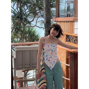 BETWEENAND 彩色夏日满印小糖果发夹方巾