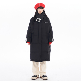 不吞 羽绒服 冬季 黑色百搭超级保暖长款 250g90绒 经典 BETWEENAND
