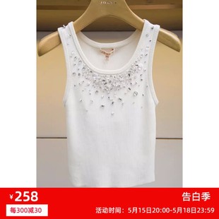 2024春季 钉钻重工圆领百搭针织背心女Q100606E 新款 专柜正品