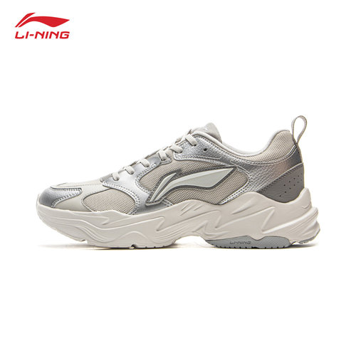 李宁脉冲老爹鞋男子休闲跑步鞋2025夏季新款耐磨透气厚底运动鞋男
