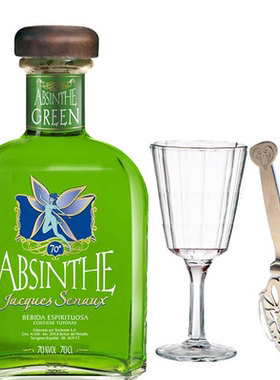西班牙700ml悬乳之星自由绿精灵absinthe70度苦艾酒送杯勺