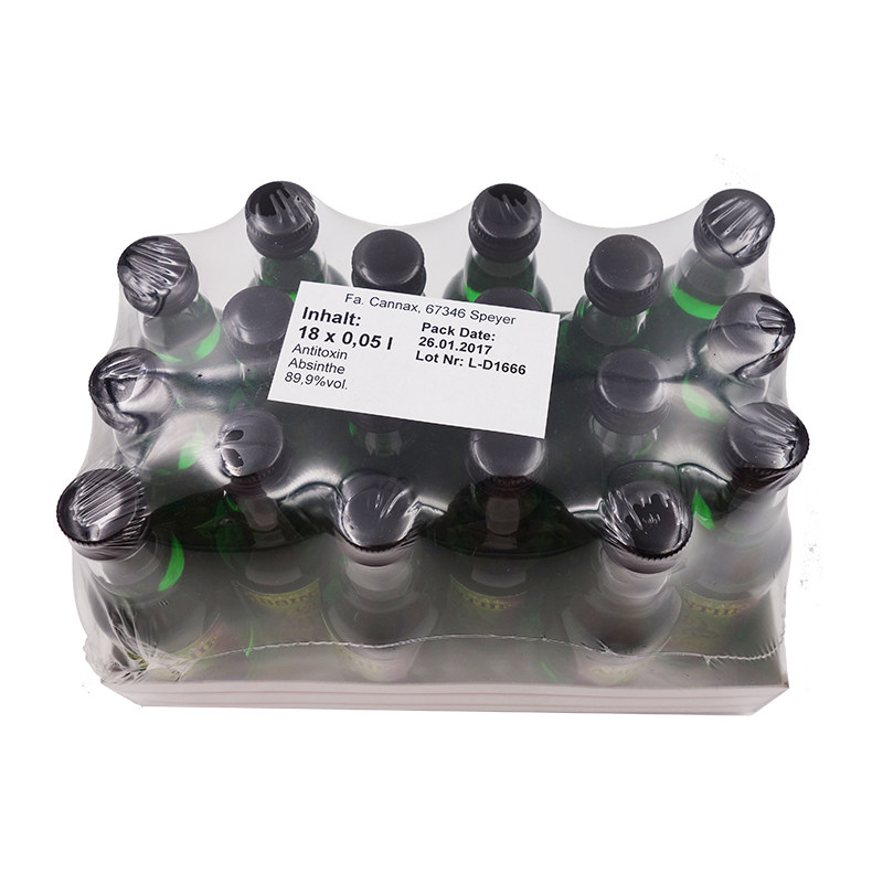 【洋酒】89.9度德国进口绿魔苦艾酒烈酒50ml 超炫酒版 18瓶组