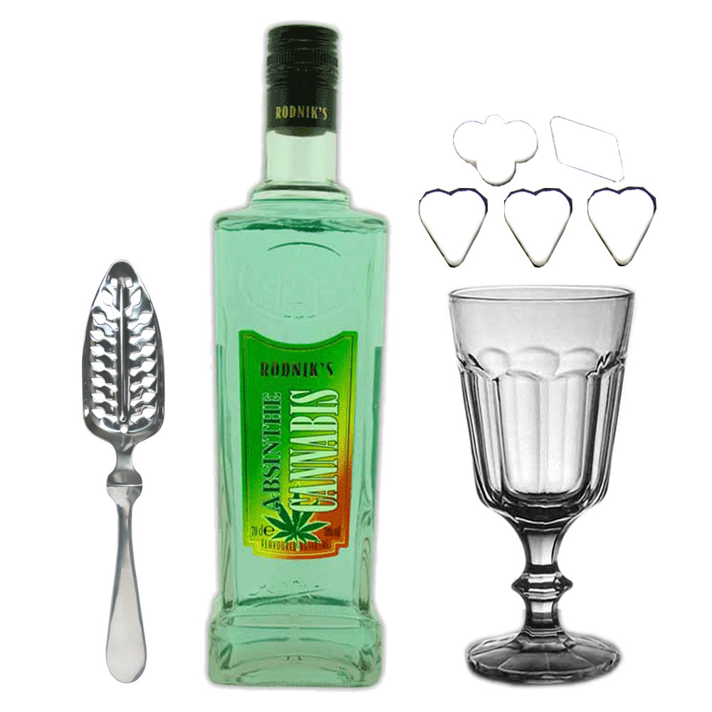 【洋酒】西班牙原瓶进口 absinthe70度绿幻苦艾酒送苦艾酒勺方糖