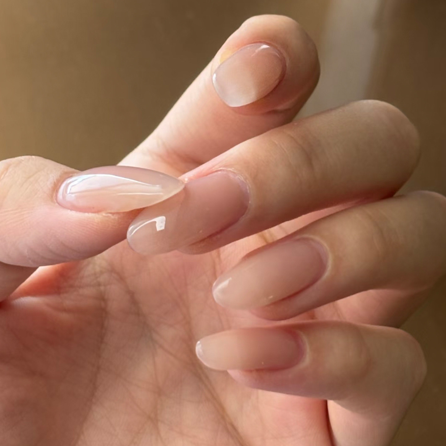 手工美甲裸色嬛嬛甄嬛甘露寺穿戴甲中长款杏仁2026新款轻奢高级感