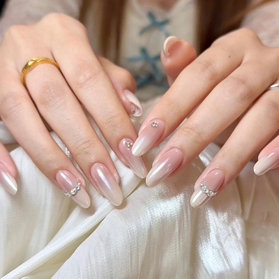 手工海莉美甲中长款指甲贴片