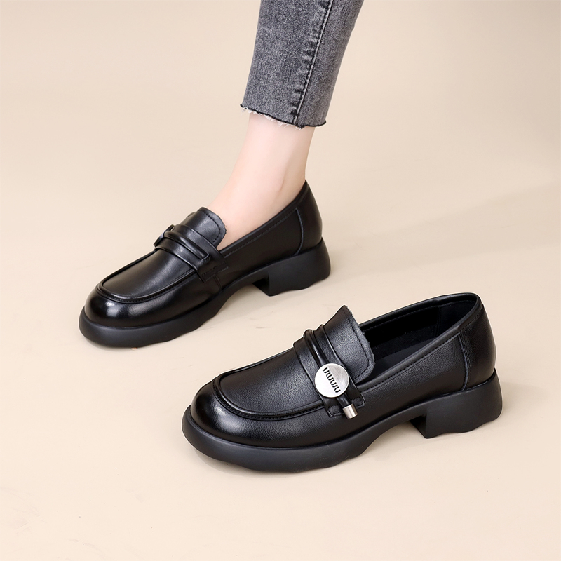 乐福鞋英伦风平底小皮鞋