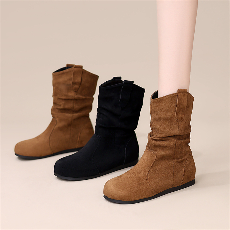 经典复古低跟勃肯短靴