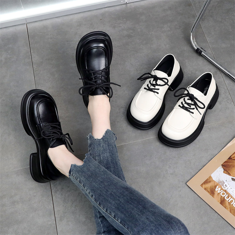 2025新款厚底休闲鞋英伦风系带