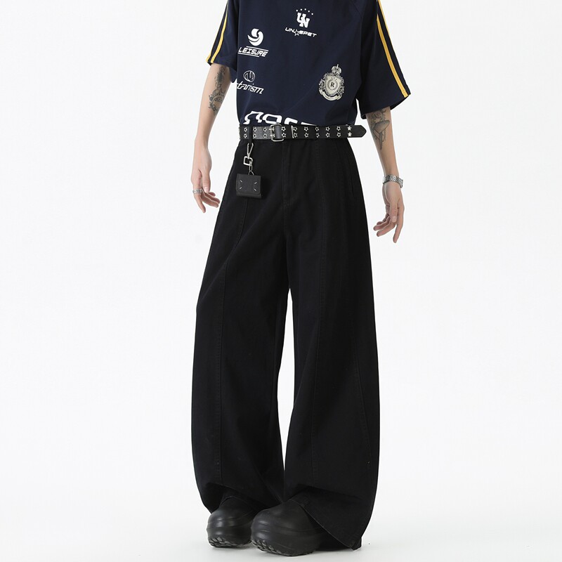 2025复古美式牛仔裤男夏直筒宽松弯刀裤休闲长裤A155-MJ216-TP58,男装牛仔裤,电商A155-1