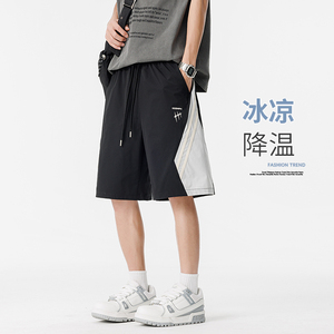 美式短裤男夏季薄款冰凉运动五分裤弹力休闲裤子 A155-WD217-TP38图片