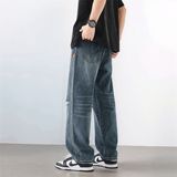 美式复古宽松直筒乞丐破洞牛仔裤男夏潮牌裤子A155-HC264-TP54，男装牛仔裤，电商A155-1