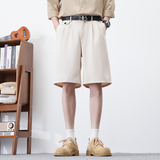 夏季男士西裤短裤港风宽松垂顺冰感五分裤潮流A155-HK209-TP40，男装西裤，电商A155-1