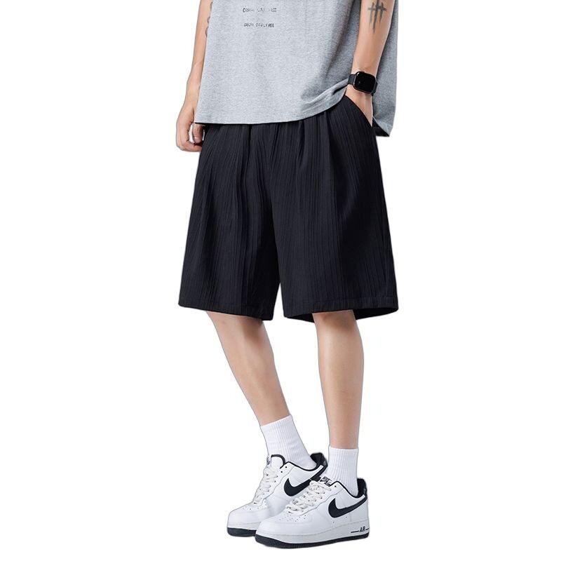 夏季纯色直筒短裤男潮牌复古宽松百搭休闲五分裤A155-WD205-TP31,男装牛仔裤,电商A155-1