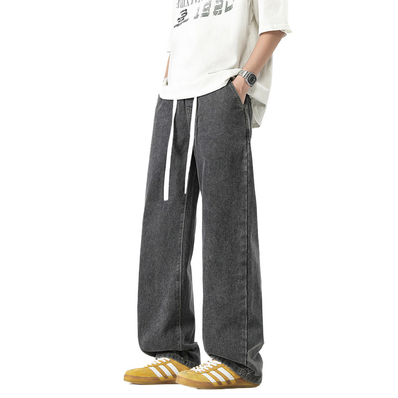 牛仔裤男四季宽松直筒拖地长裤潮牌ins百搭休闲裤A155-SS202-TP42,男装牛仔裤,电商A155-1