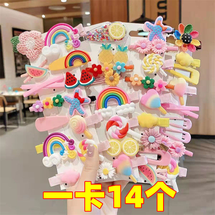 可爱小花发夹幼儿园女童宝宝发饰