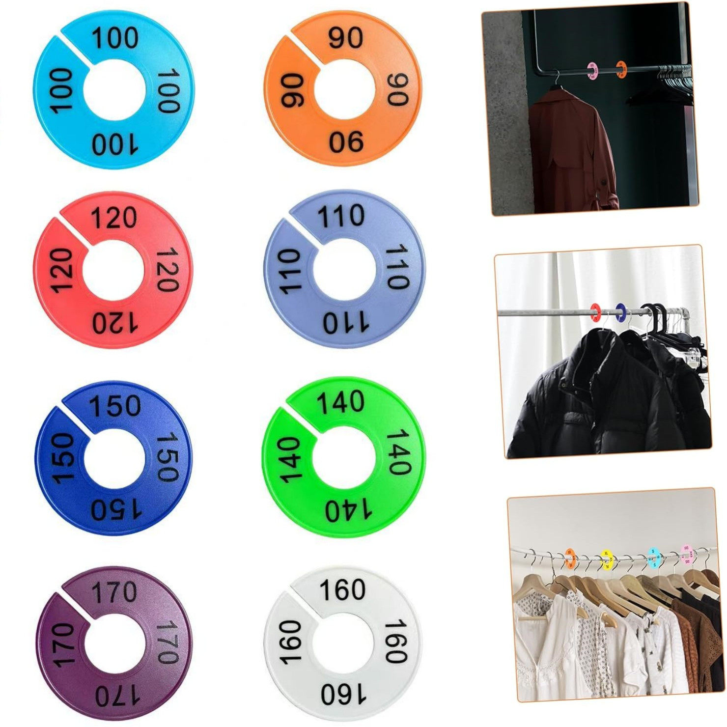 童装服装店展示分隔片标签塑料圆服装标签