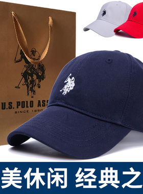 USPOLOASSN帽子男欧美正品棒球帽男女软顶春秋户外遮阳鸭舌帽圆顶