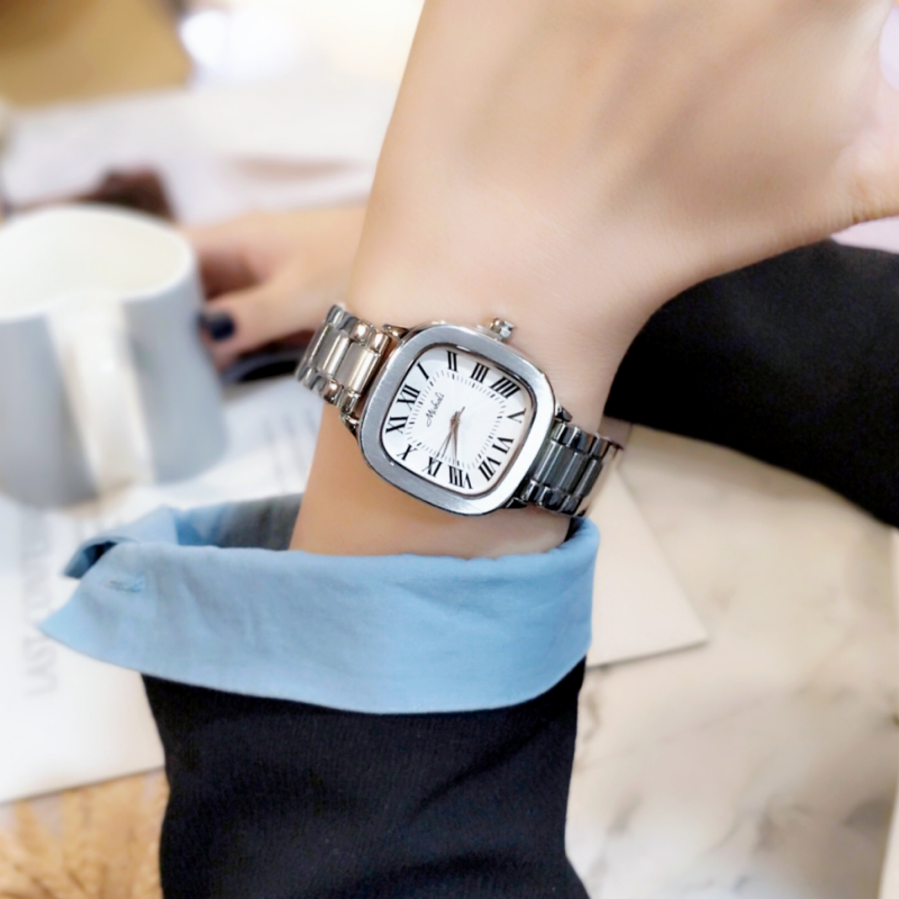 米莉莎全钢坦克男女罗马表高配