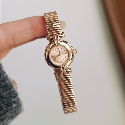蒂米妮新款迷你小表盘手表女士简约罗马数字复古小众轻奢手链女表