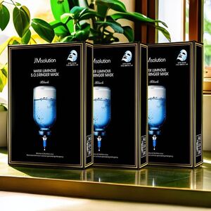 3盒30片韩国进口JMsolution肌司研水滋养水盈补水面膜黑臻版正品