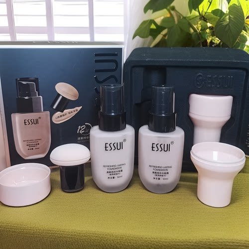 ESSUI一秀持妆无油光清爽水粉霜50ml送粉扑12小时不花妆正品保证