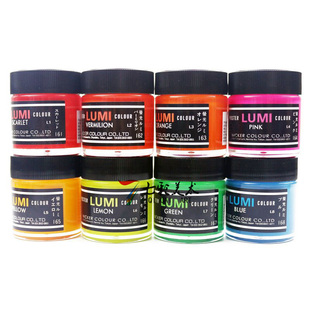 日本进口霓嘉NICKER广告颜料宫崎骏颜料水粉水彩颜料荧光金属色