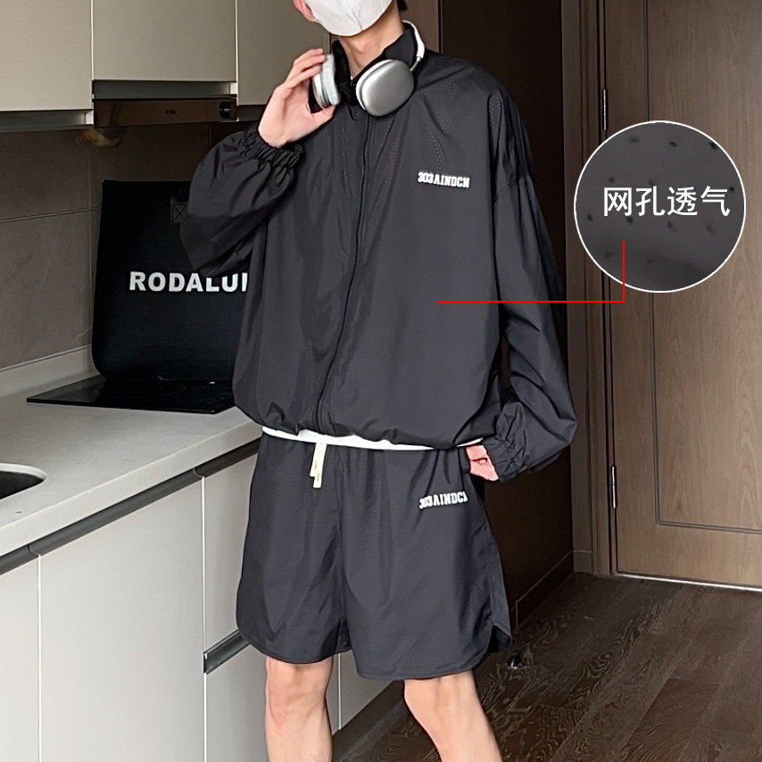 2024防晒衣男女同款情侣遮阳套装户外运动休闲夹克A155-FS01-TP80,男装防晒衣,电商A155
