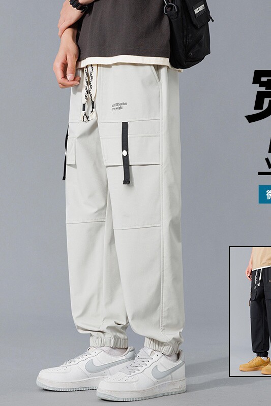2024春季工装裤男宽松大码哈伦裤潮流束脚运动裤子A155-TK09-TP43,男装休闲裤,电商A155