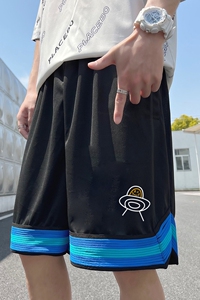 2024夏季冰丝短裤男士五分裤宽松大码港风休闲速干A155-K2308-P25图片