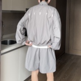 2024防晒衣男女同款情侣遮阳套装户外运动休闲夹克A155-FS01-TP80，男装防晒衣，电商A155