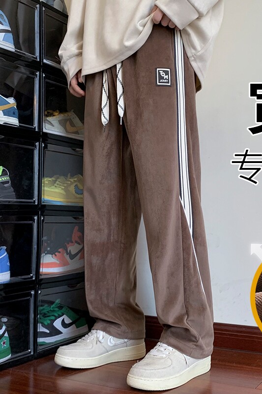 灯芯绒卫裤男裤宽松直筒vibe拖地春秋款休闲长裤A155-DDK27-TP47,男装休闲裤,电商A155