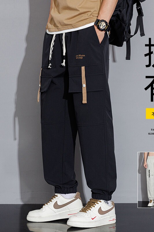 2024春季工装裤男宽松大码哈伦裤潮流束脚运动裤子A155-TK09-TP43,男装休闲裤,电商A155