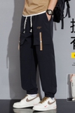 2024春季工装裤男宽松大码哈伦裤潮流束脚运动裤子A155-TK09-TP43，男装休闲裤，电商A155