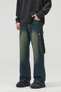 2024春季牛仔裤男士长裤美式高街休闲潮流喇叭裤子A155-TN26-TP63图片