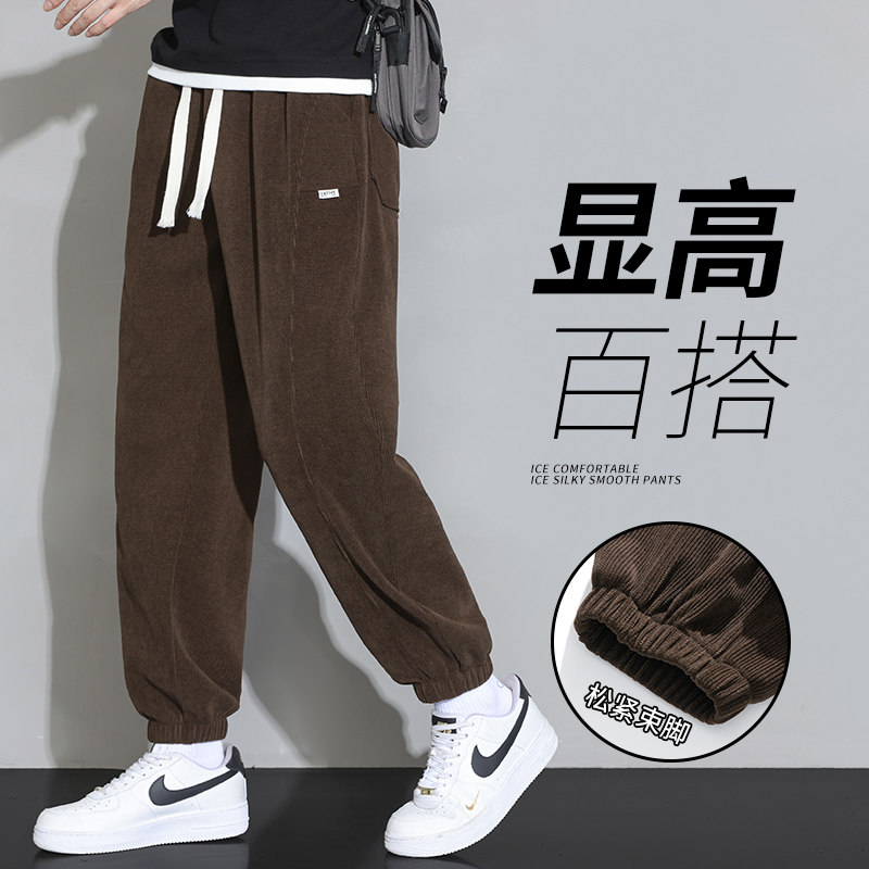 2024春季高品质休闲卫裤男青年宽松束脚运动长裤 A155-DDK13-TP47图片