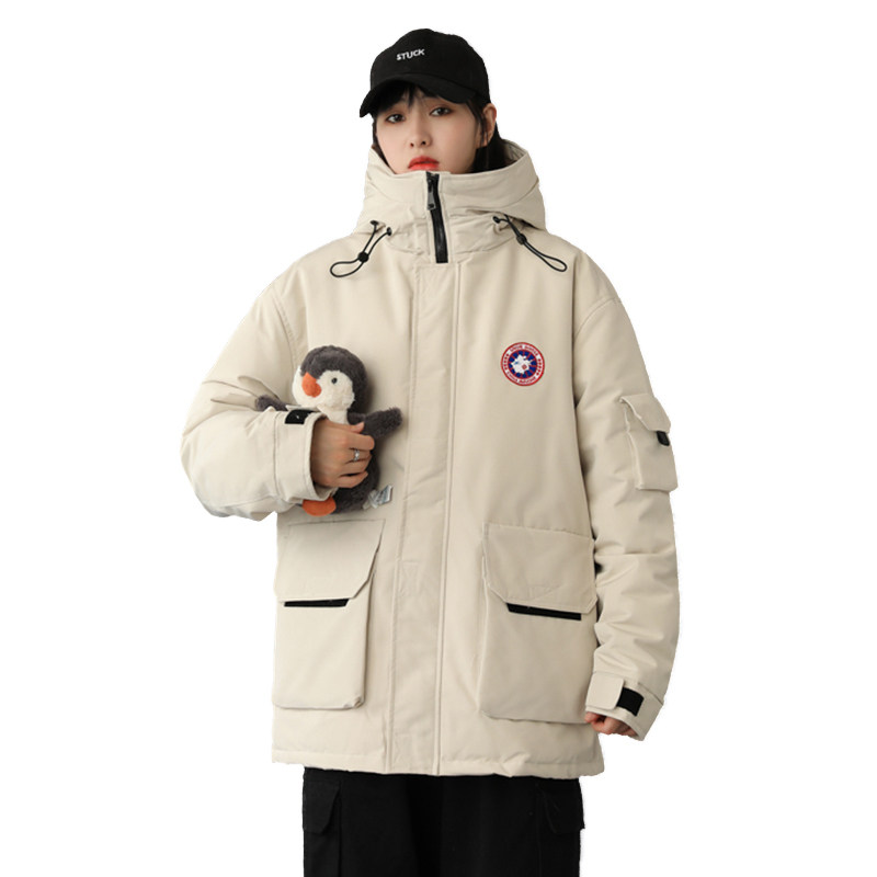 2023冬季羽绒服宽松大码连帽休闲外套情侣款上衣潮A110-R01-P150,男装羽绒服,电商A155