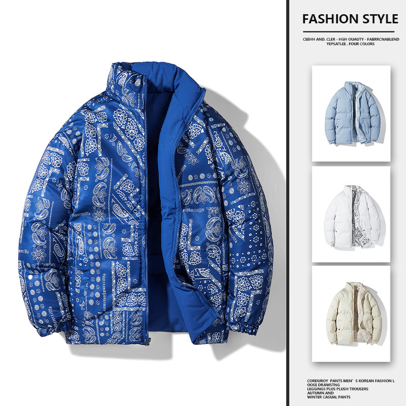 冬季加绒棉衣男加厚保暖外套休闲棉服时尚双面穿A155-YZM01-TP66,男装棉衣,电商A155