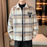 外套男2024年秋季新款格子夹克宽松港风休闲外套A155-MJK89-TP92，男装夹克，电商A155