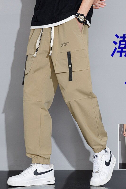 2024春季工装裤男宽松大码哈伦裤潮流束脚运动裤子A155-TK09-TP43,男装休闲裤,电商A155